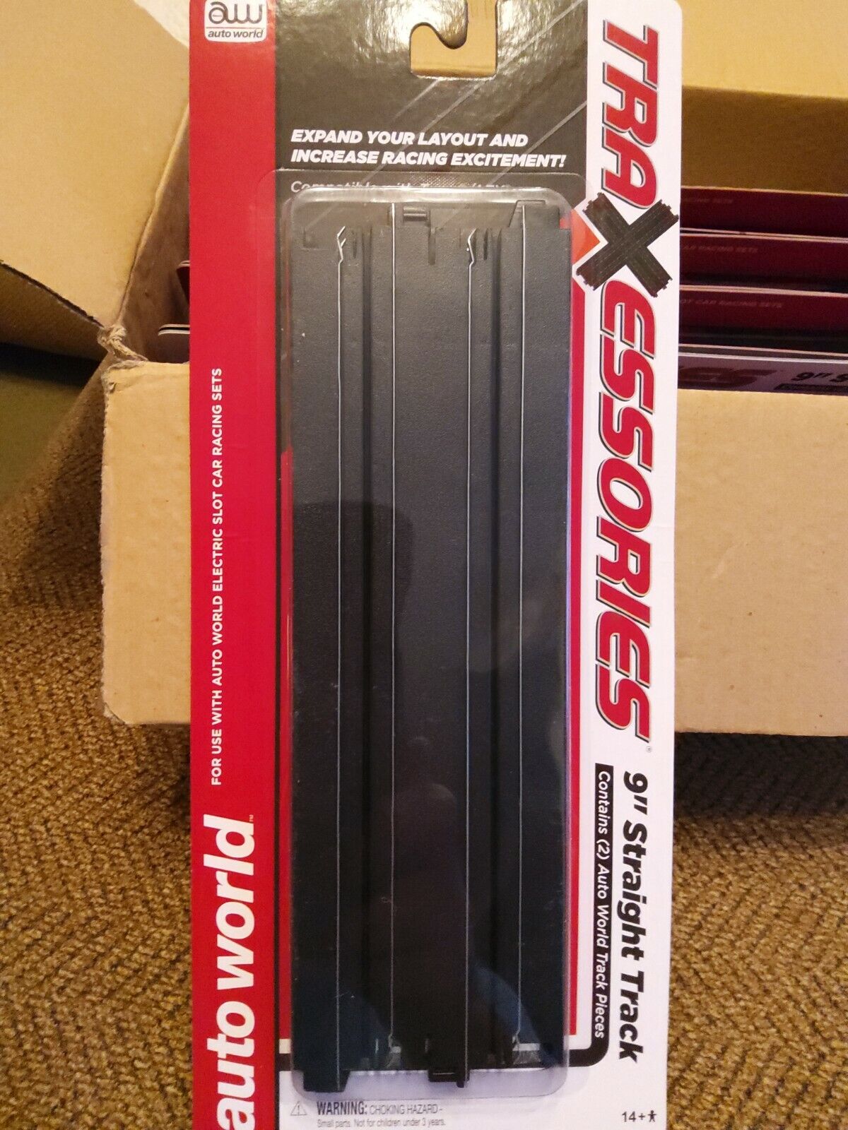 Auto World # 172 9" Traxessories Straight Track - 2 Pack Slot Track FITS AFX