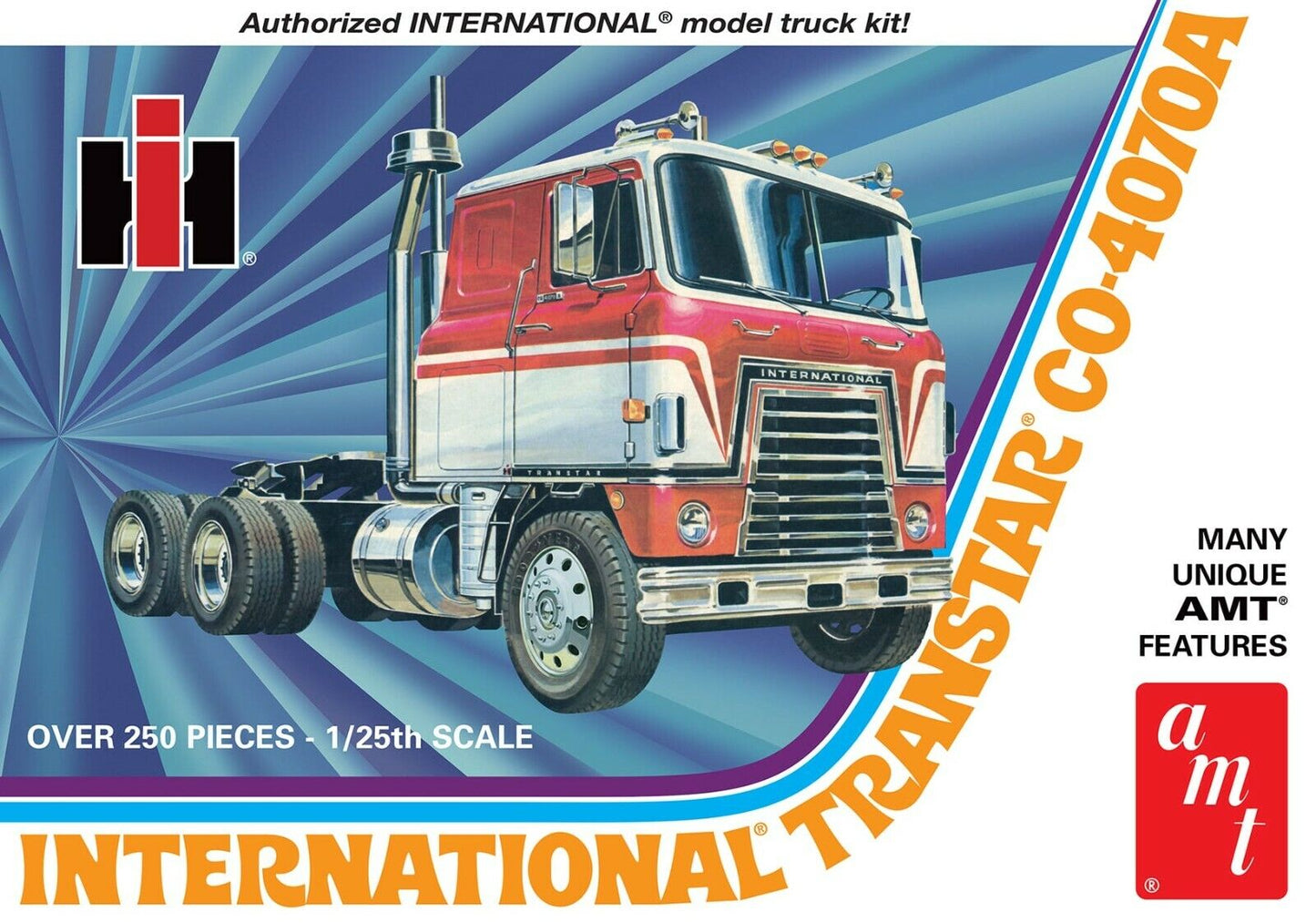 AMT 1203 1/25 INTERNATIONAL TRANSTAR C0-4070A SEMI TRACTOR TRUCK MODEL KIT