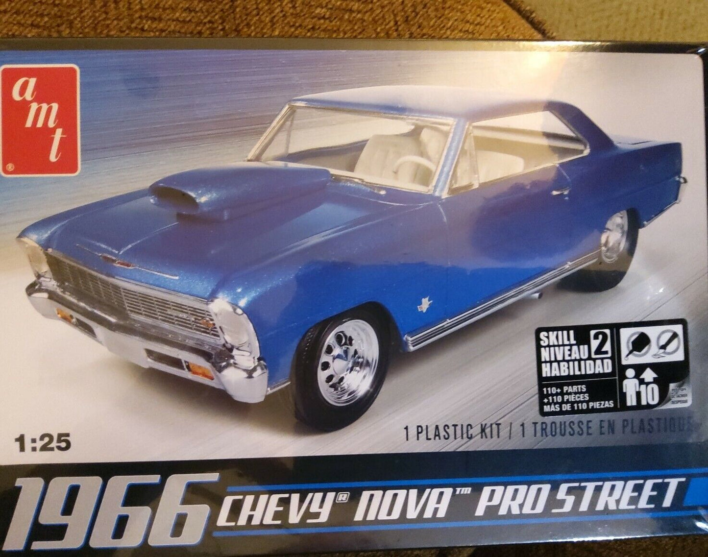 AMT 636 1966 Chevy Nova Pro Street 1/25 plastic model car kit new