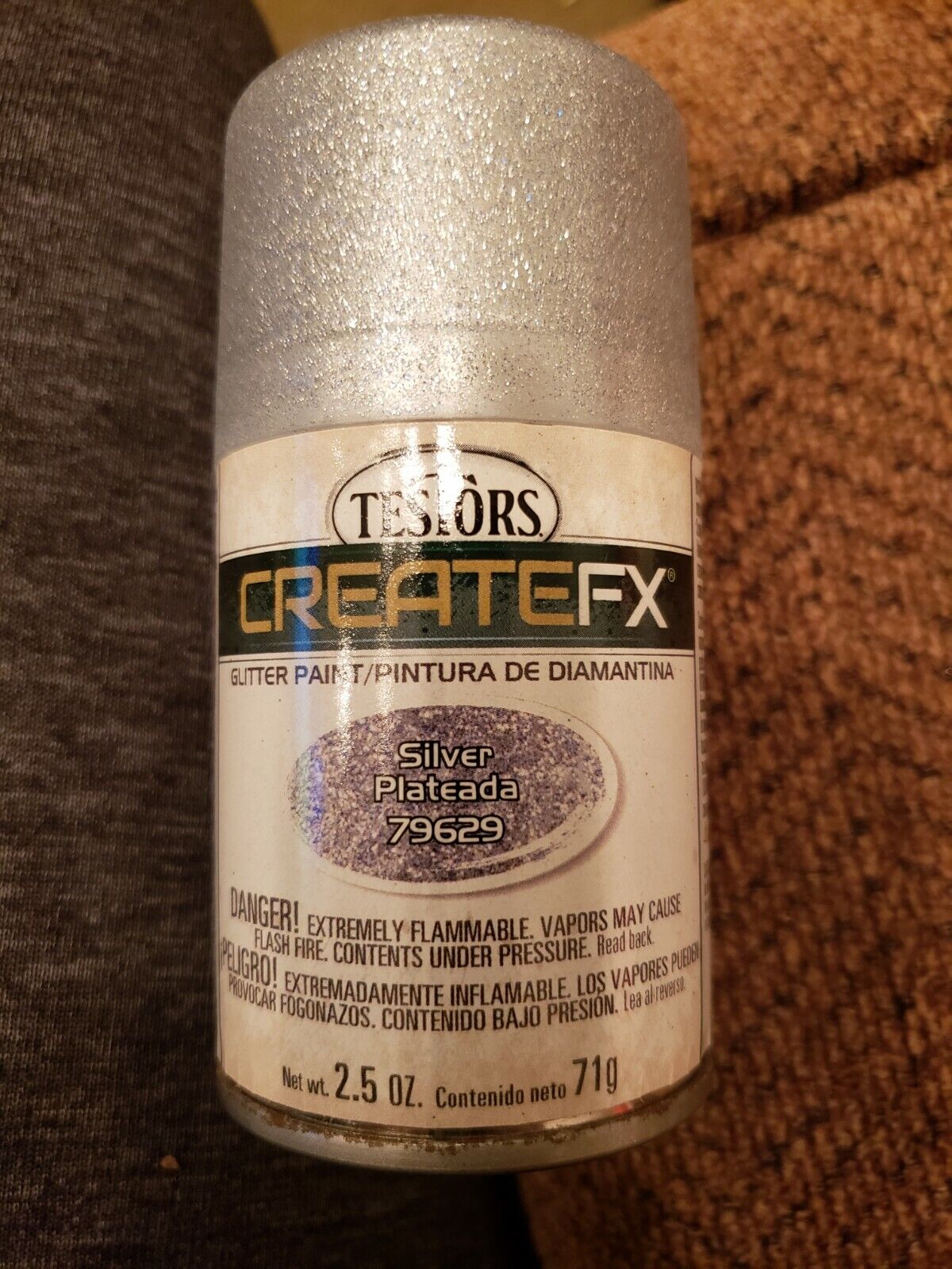 Testor's CreateFx Glitter paint Silver plateada 2.5 ounce NEW!