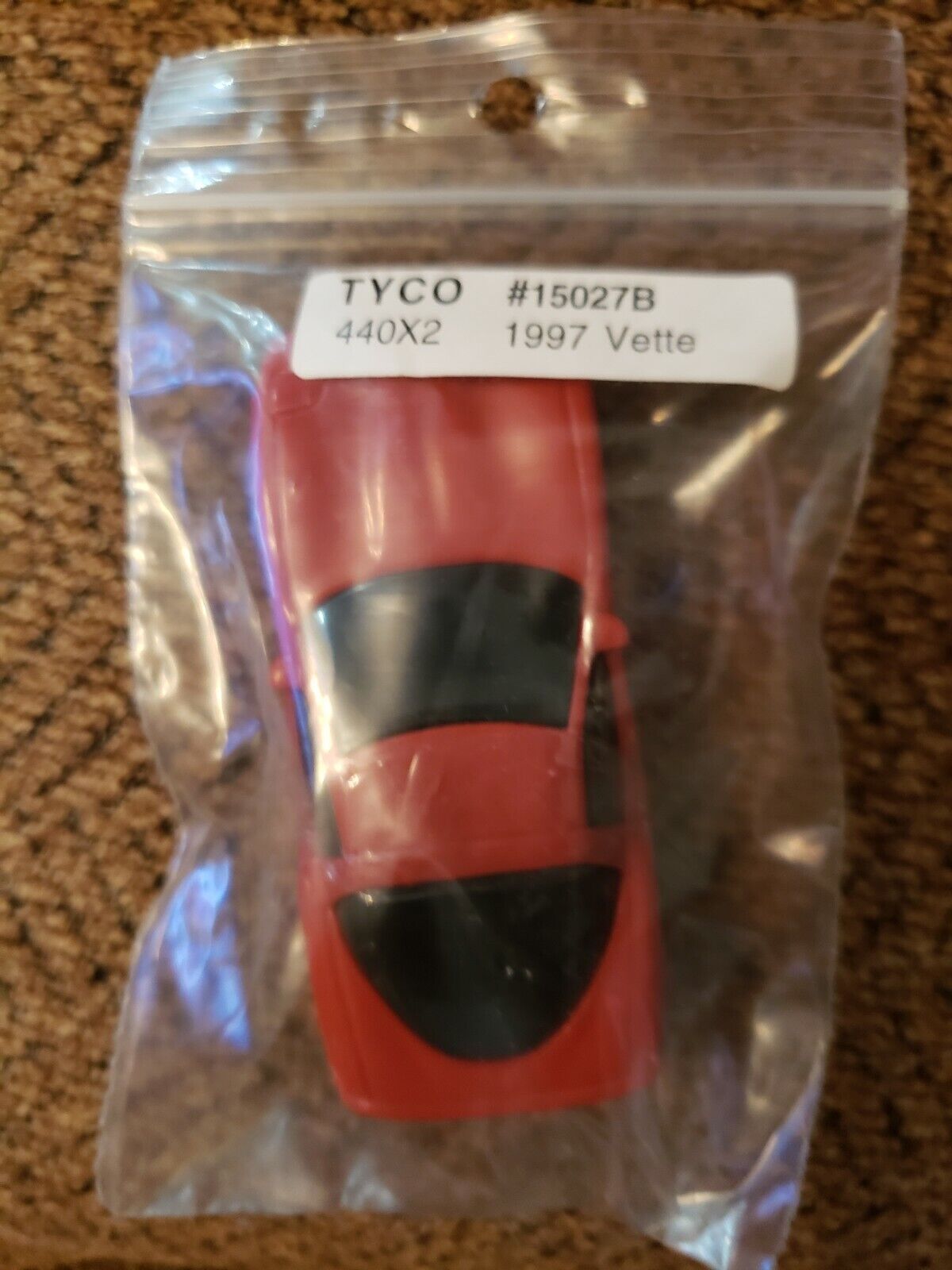 "NEW" TYCO 1997 RED CORVETTE 440X2 HO SLOT CAR