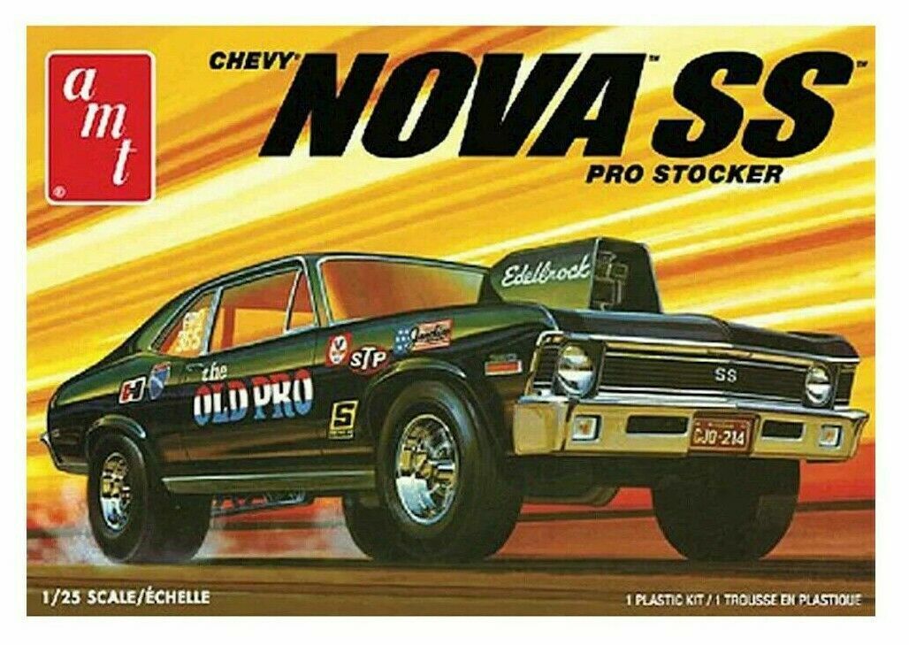 AMT 1142 1972 Chevrolet Nova SS Pro Stocker 3 in 1 plastic model kit 1/25