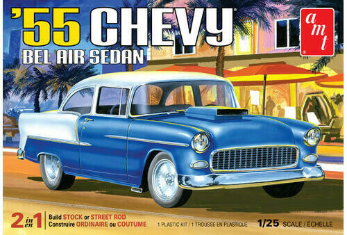 AMT 1119 1/25 1955 Chevy Bel Air Sedan Plastic Model Kit NISB