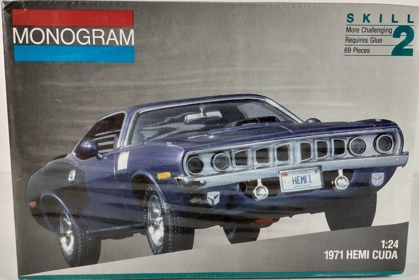 1971 Hemi Cuda Monogram 1:24 Model Kit # 2943 Sealed Box
