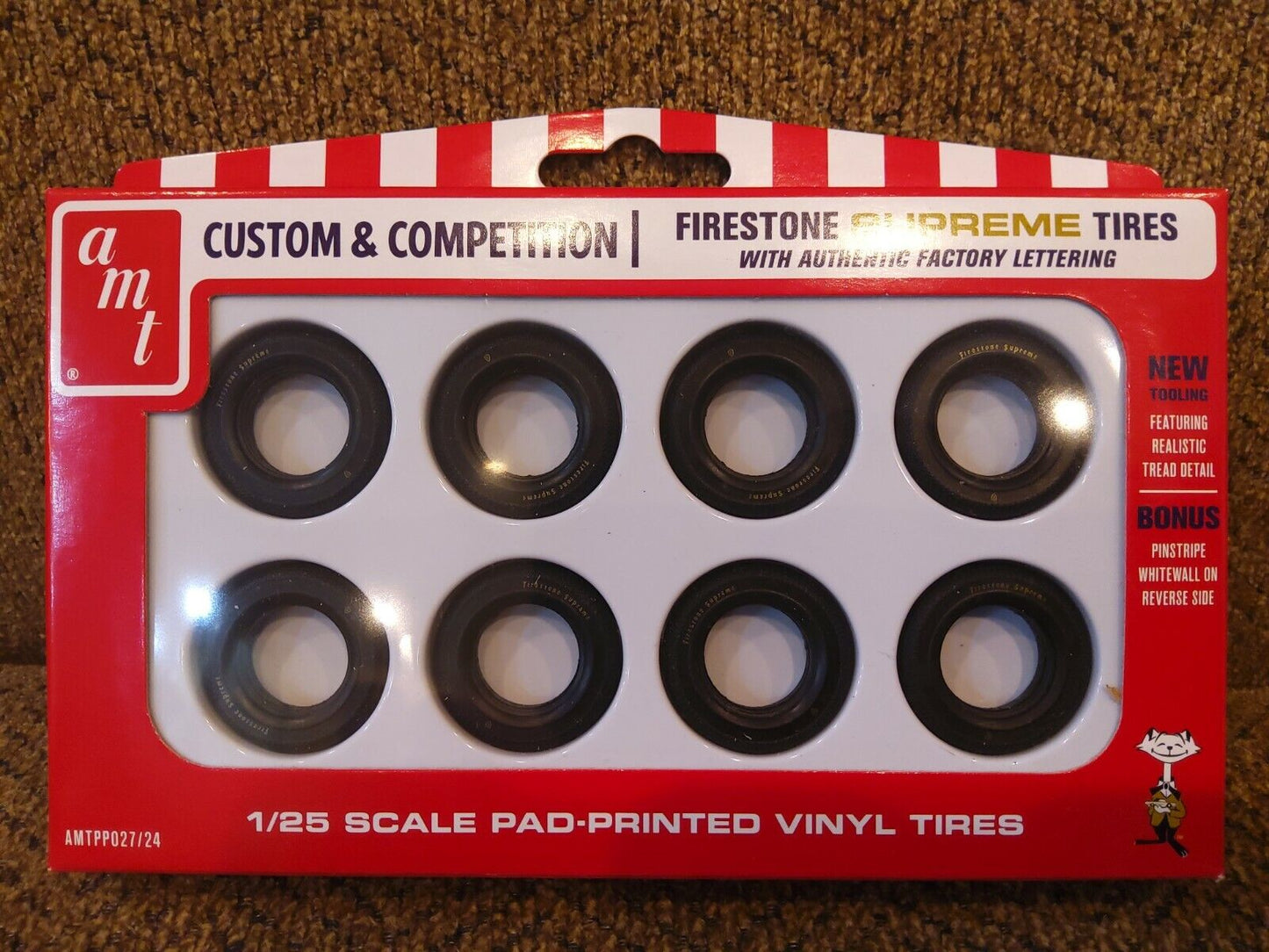 1:25 Scale Custom & Competition Firestone Supreme Tire Pack (8) - AMTPP027