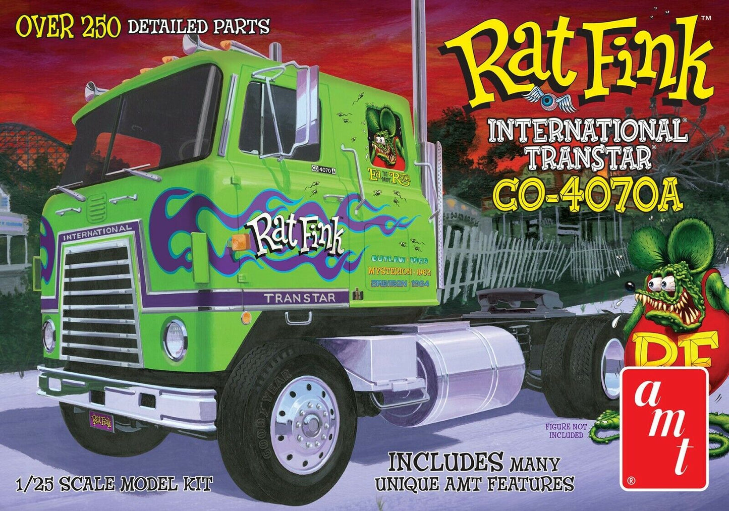 AMT INTERNATIONAL TRANSTAR CO-4070A TRACTOR RAT FINK 1/25 SCALE MODEL KIT1291