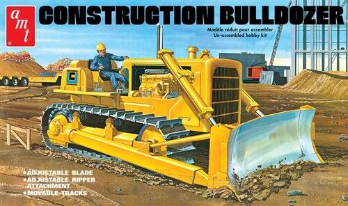 AMT 1086 CONSTRUCTION BULLDOZER 1/25 SCALE MODEL KIT NISB