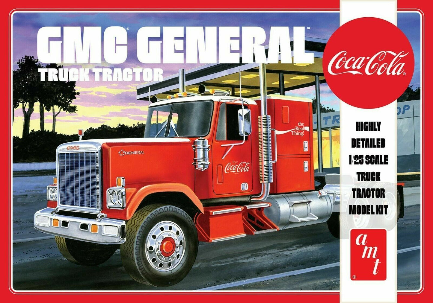 AMT 1179 GMC GENERAL COCA-COLA TRUCK TRACTOR 1/25 SCALE MODEL KIT