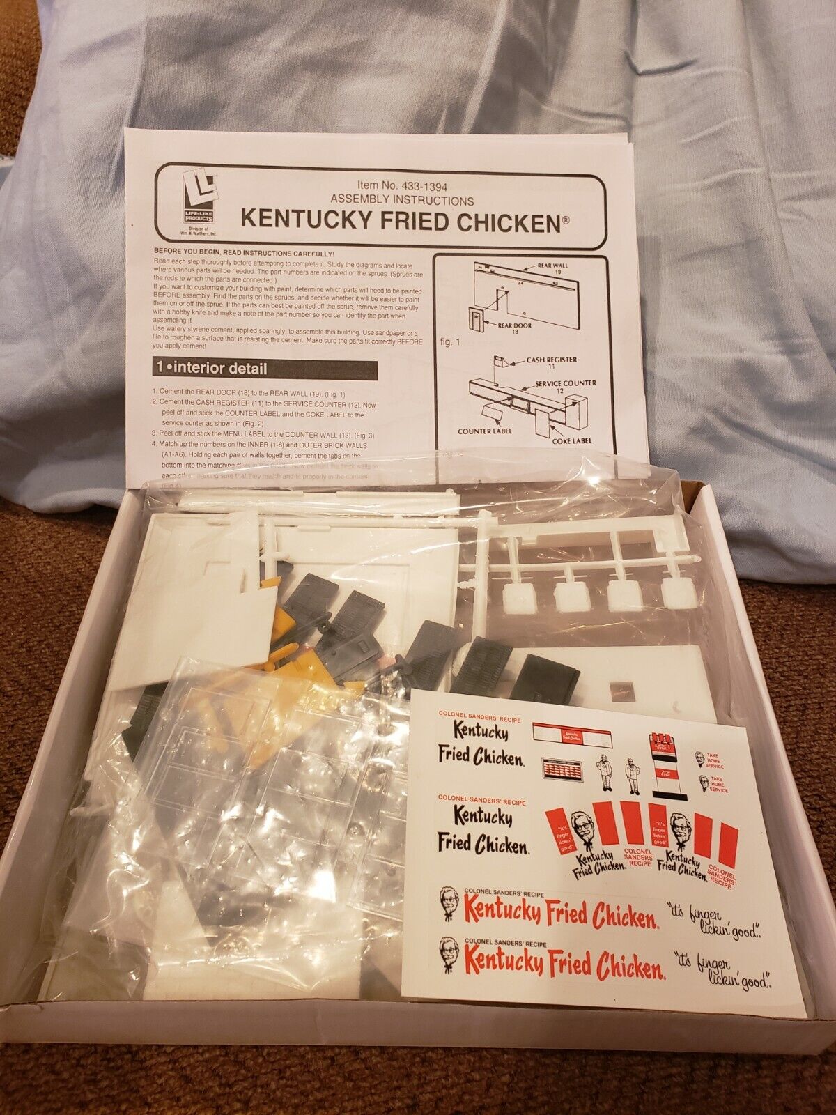 Life-Like HO Scale Building - Kentucky Fried Chicken Drive-In - 433-1394 new