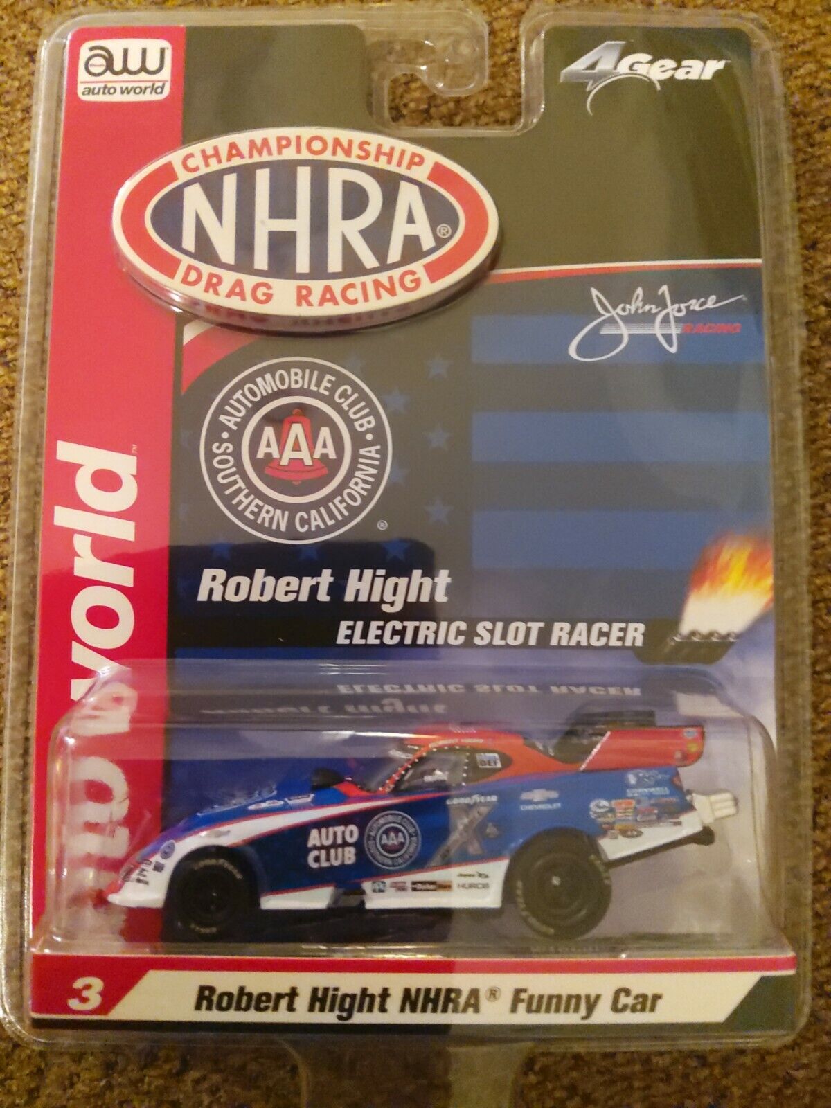 HO Slot Car - Auto World 4-Gear Ultra-G NHRA - Robert Hight AAA Funny Car
