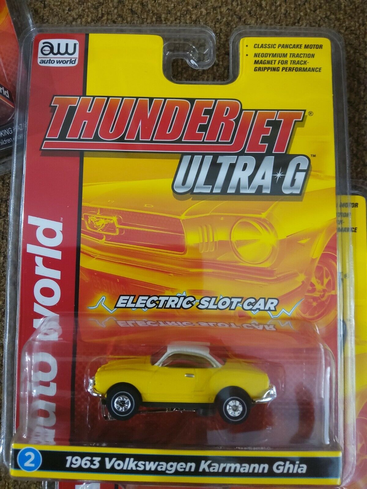 Auto World New '63 Volkswagen Karmann Ghia Thunderjet Ultra G Fits Aurora AW New