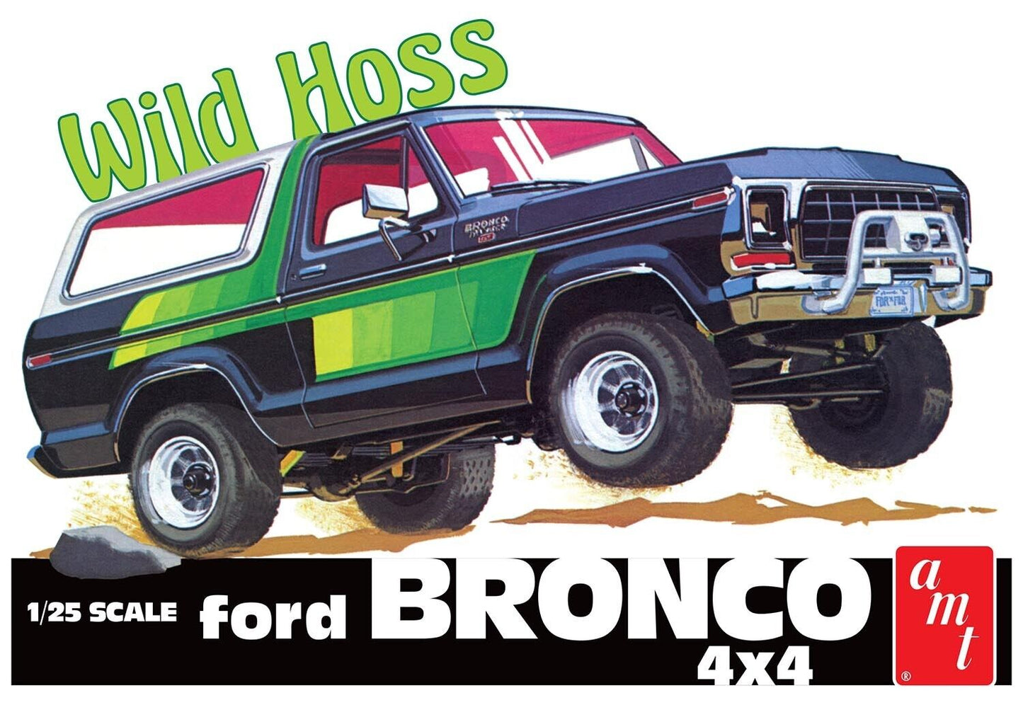 AMT "Wild Hoss" 1978 Ford Bronco 4x4 1:25 Scale Plastic Model Car Kit 1304