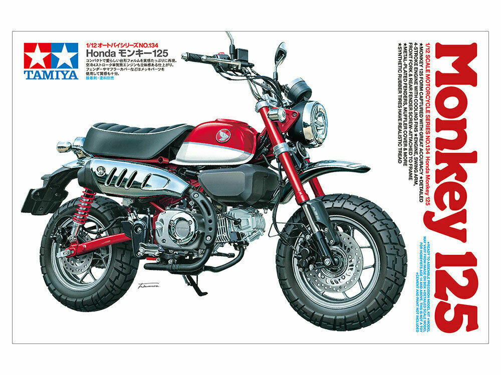 TAMIYA 14134 1/12 HONDA MONKEY 125 PLASTIC MOTORCYCLE KIT
