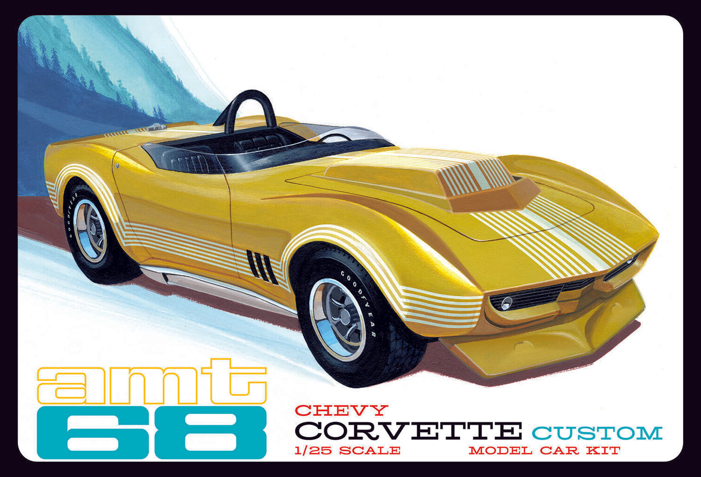 AMT 1/25 1968 Chevy Corvette Custom Plastic Model Kit AMT 1236