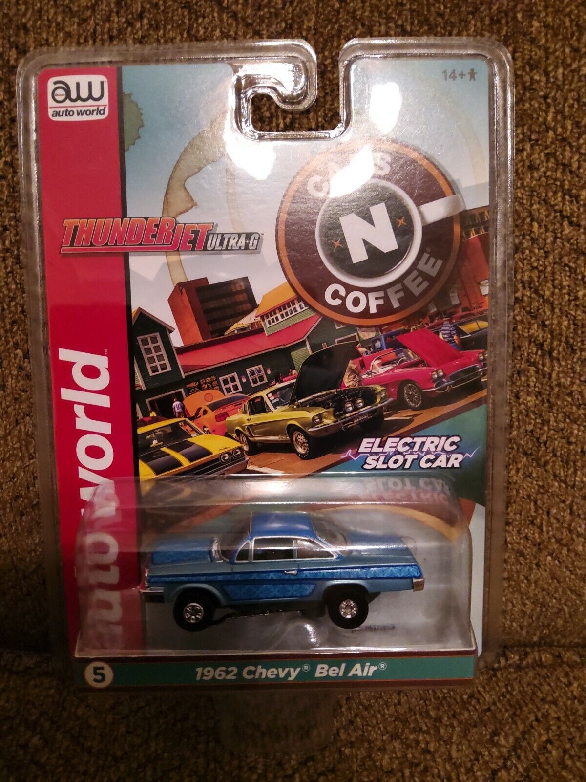 "NEW" AW REL 31 CARS N COFFEE BLUE '62 CHEVY BEL AIR T JET HO CAR