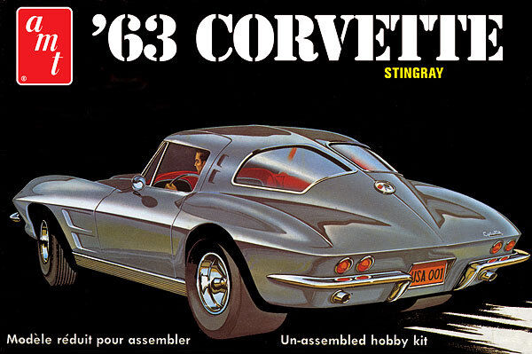 AMT 861 1963 CHEVROLET CORVETTE 1/25 SCALE MODEL KIT