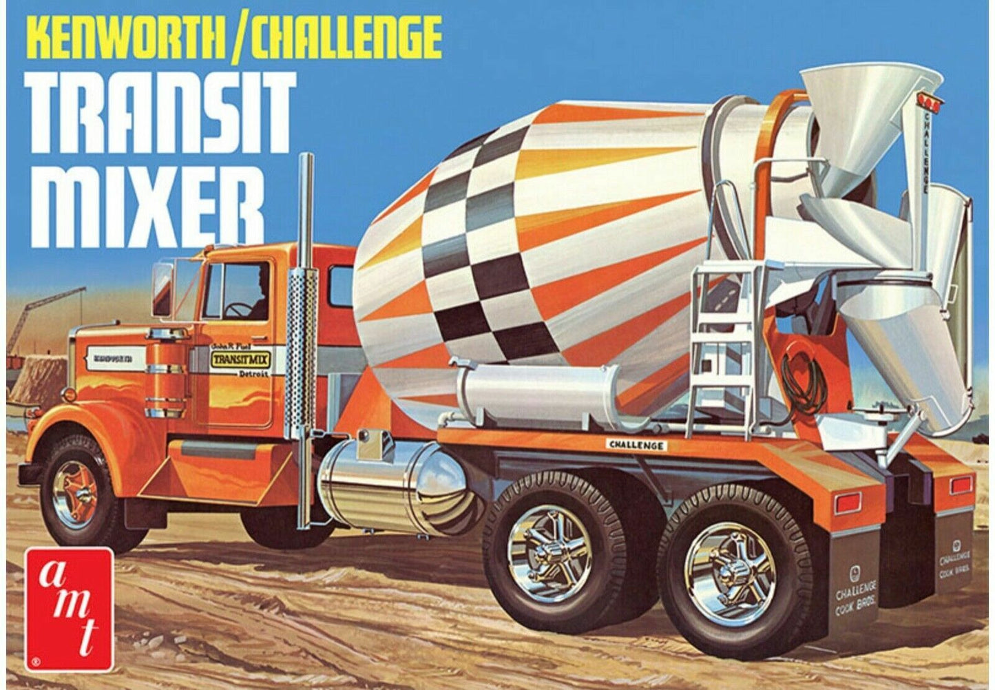 AMT 1215 KENWORTH CHALLENGE CEMENT MIXER TRUCK kit 1:25 NISB