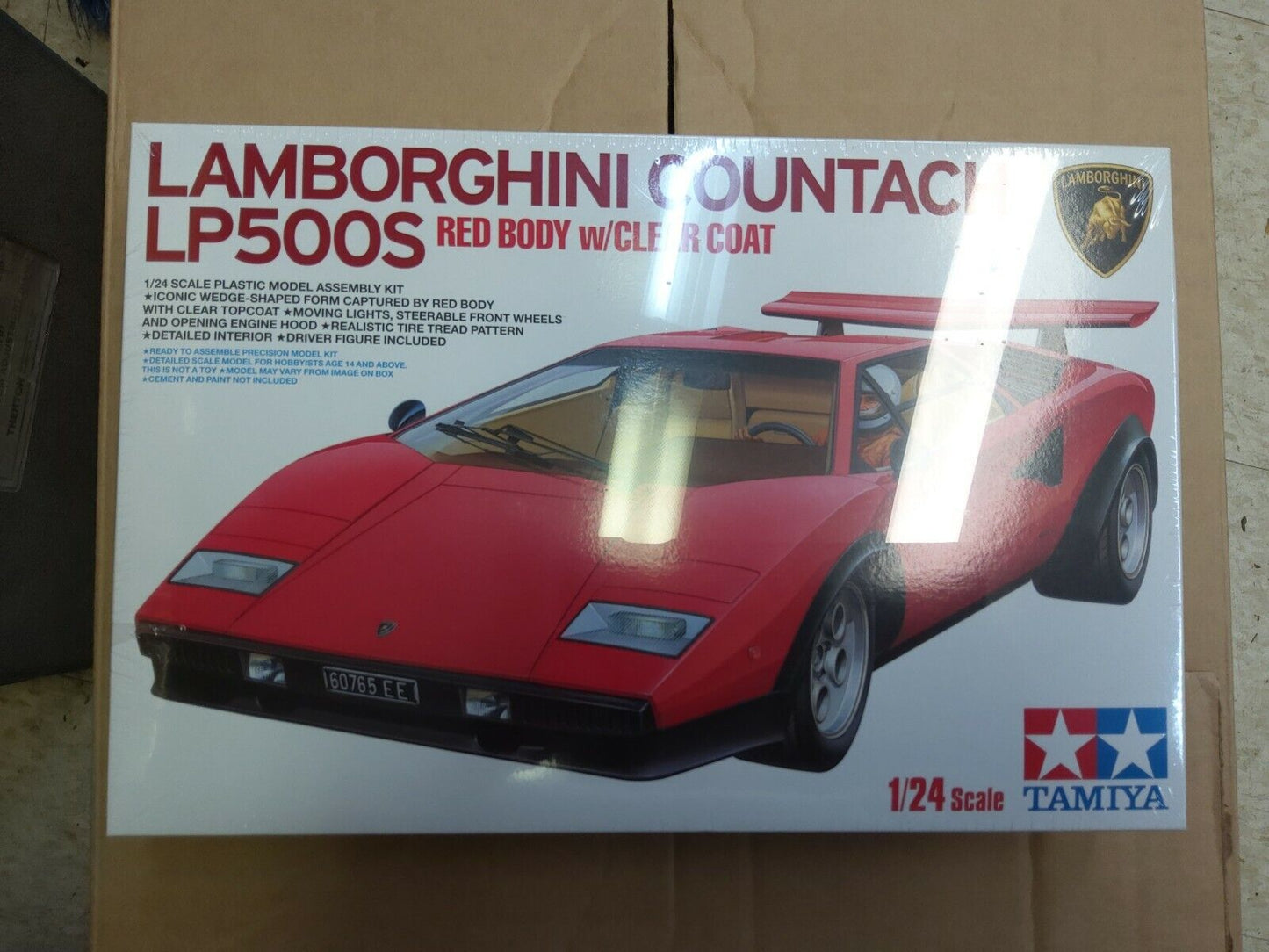 Tamiya America Inc 1/24 Lamborghini Countach LP500S Red w Clear Coat