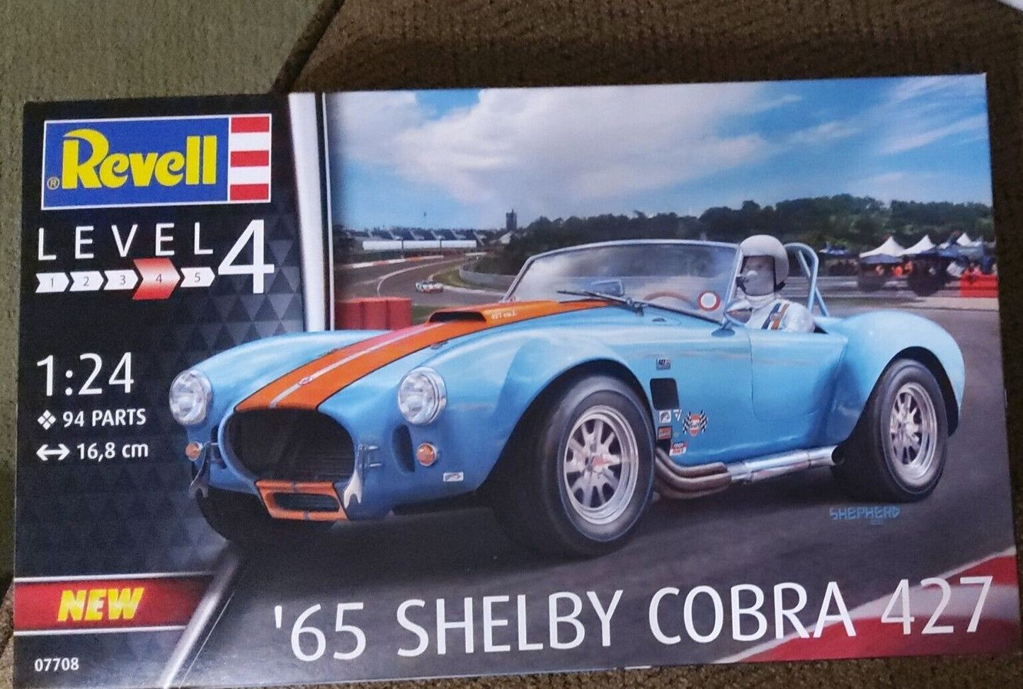 1/24 Revell Germany #7708 Shelby Cobra 427 Gulf Carroll Shelby NIB