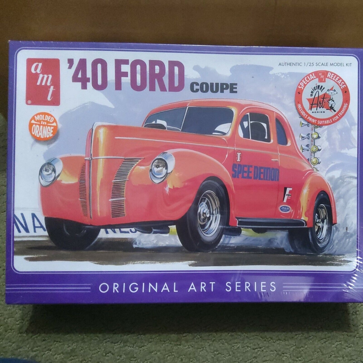 AMT 850 '40 Ford Coupe "orange" model kit New in sealed box