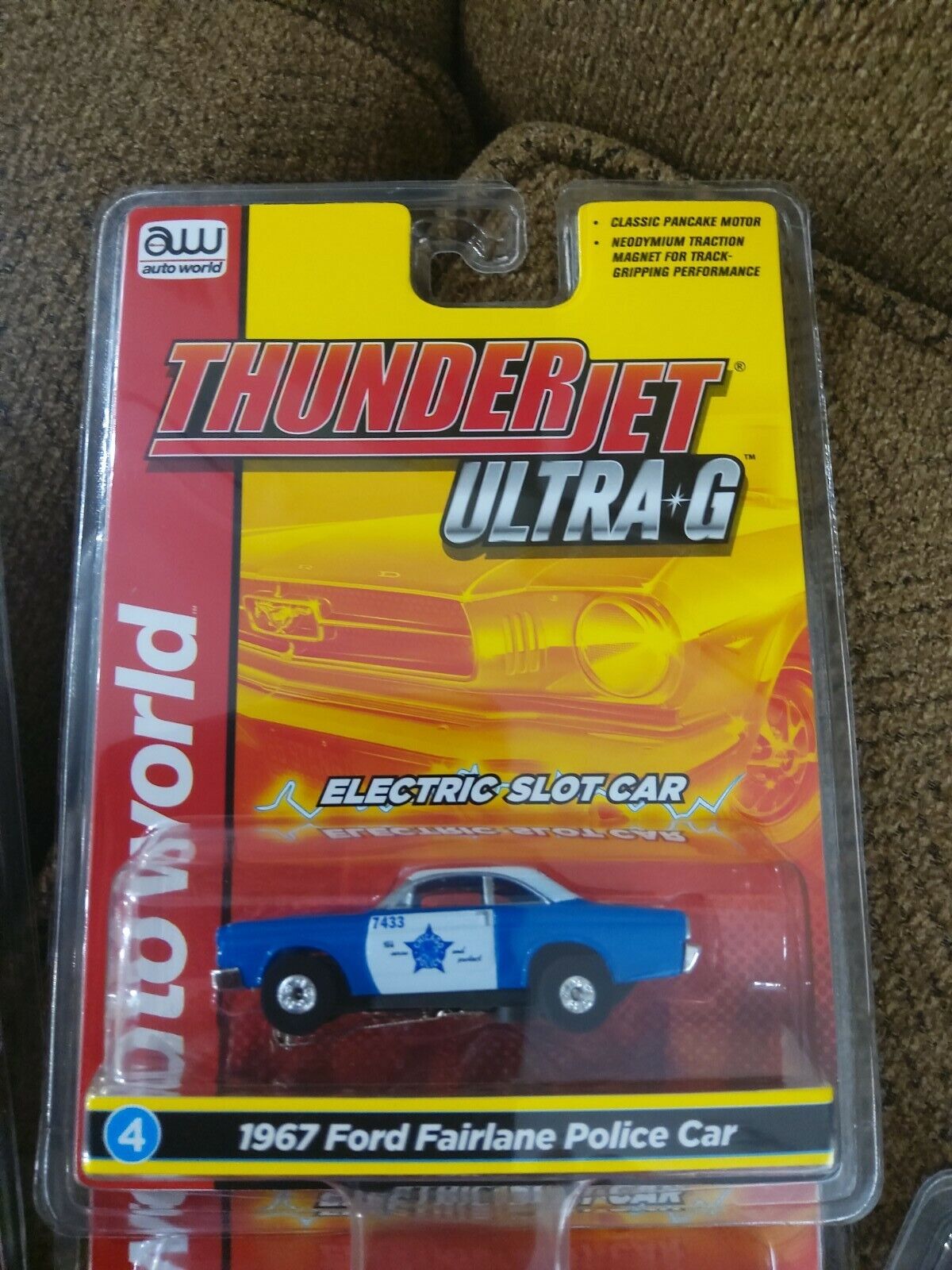 Auto World Thunderjet Ultra G 1967 Ford Fairlane Police Car HO Slot Car -Chicago