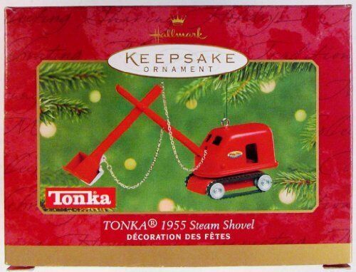 2001 Hallmark Tonka 1955 Steam Shovel Keepsake Ornament Die-Cast Metal Toy MIB