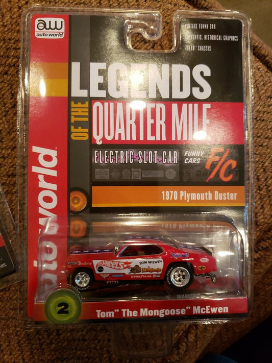 Auto World Tom The Mongoose McEwen 1970 Plymouth Duster HO Slot Car SC356-2