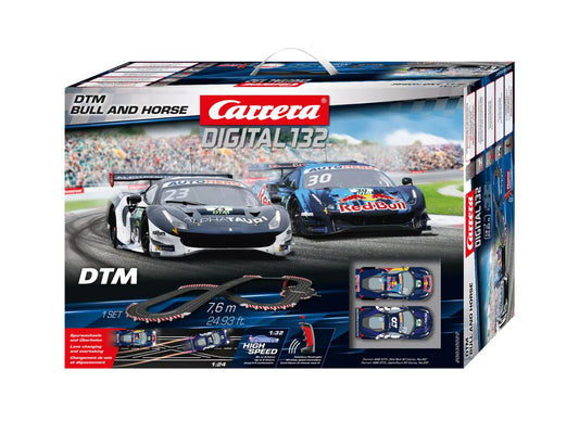 Carrera Digital 132 DTM Bull and Horse Slot Car Racing Race Set 30022 NEW