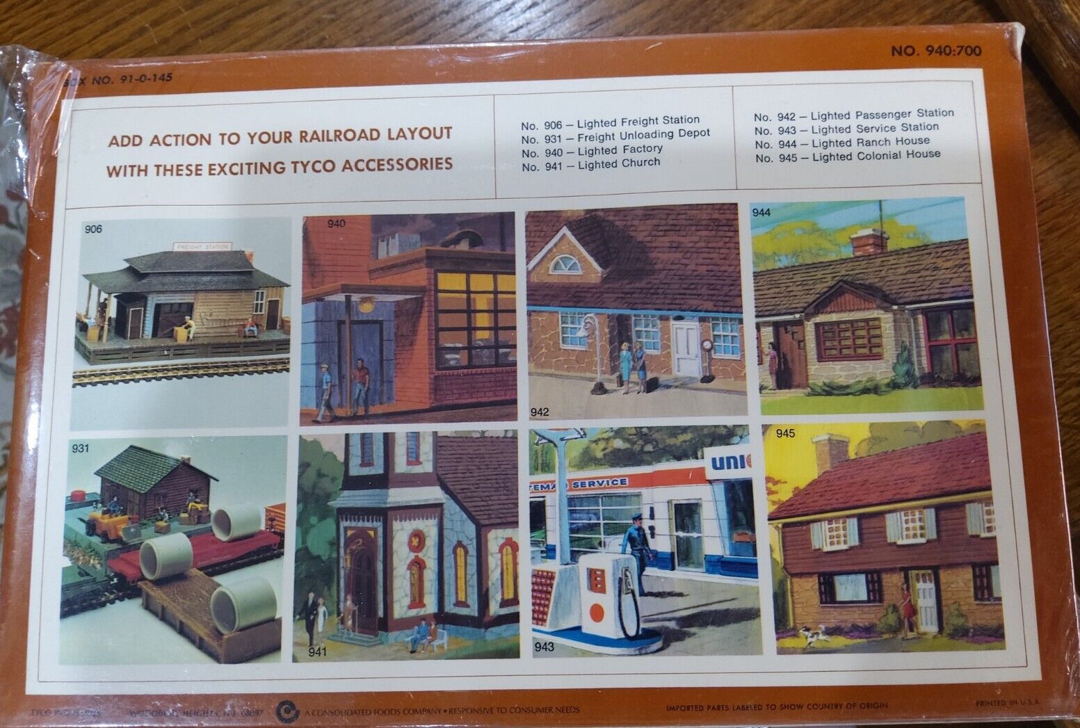 HO SCALE 1:87 TYCO No. 940:700 LIGHTED FACTORY FULLY ASSEMBLED LAYOUT MODEL NEW