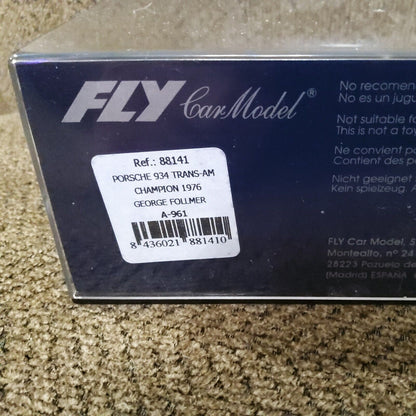 Fly Slot Car 88141 PORSCHE 934 TRANS AM CHAMP 1976 GEORGE FOLLMER NIB