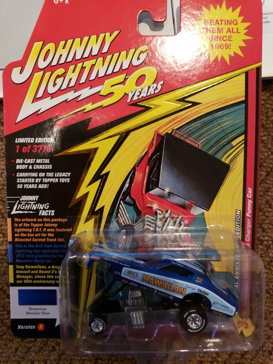 NEW 2020 Johnny Lightning  *HAWAIIAN 1970 DODGE CHARGER FUNNY CAR*  50 Years # 3