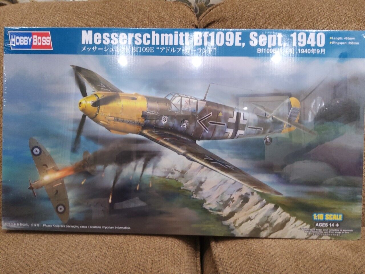 Hobby Boss Models 81809 1:18 Messerschmitt Bf109E Aircraft Plastic Model Kit