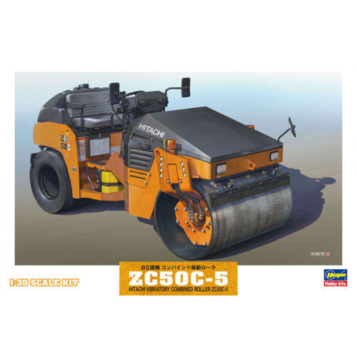 Hasegawa #66002 1/35 Hitach Combined Vibratory Rollers ZC50C-5  Plastic Model 