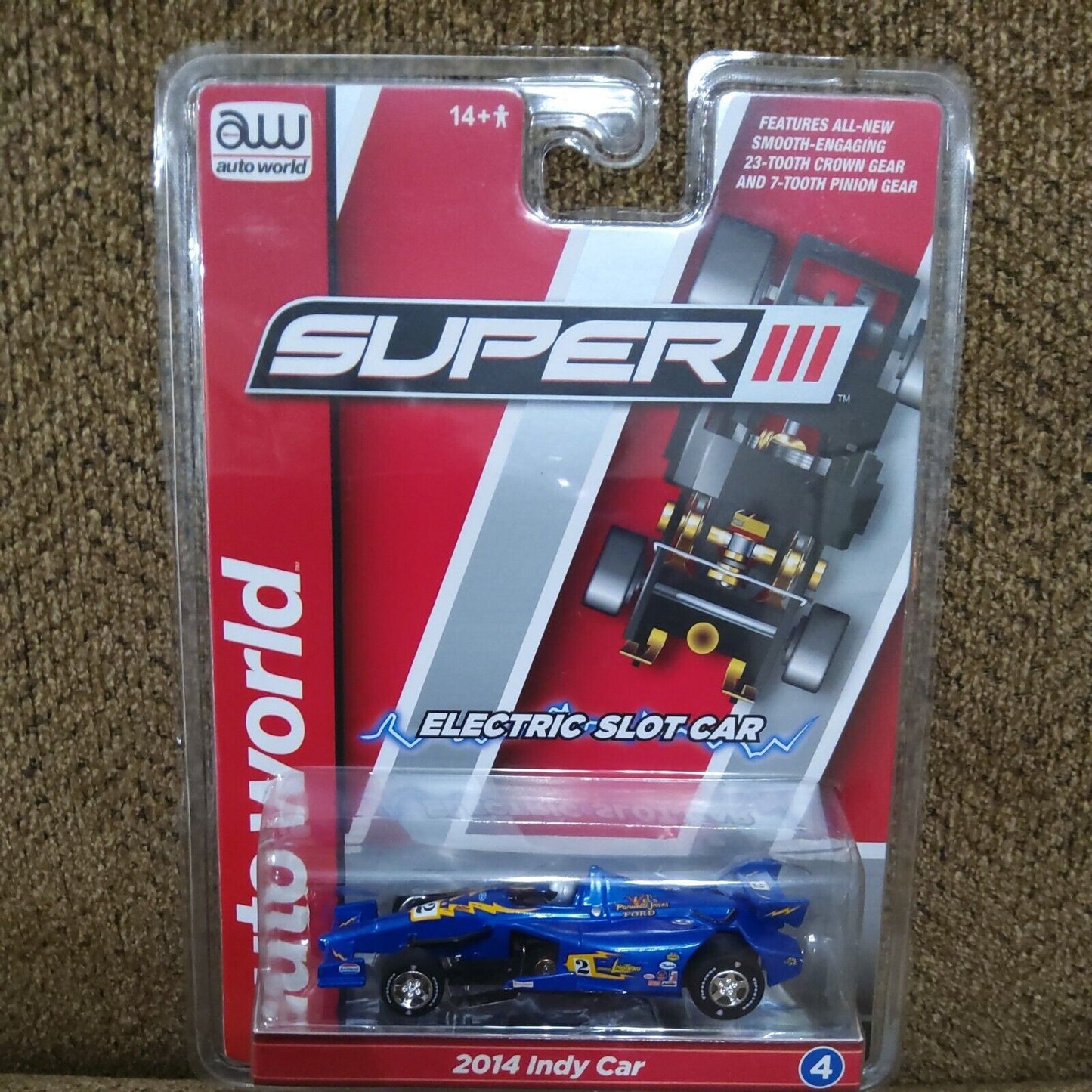 Auto World Super III 2014 Indy Car JL Special Blue #1 Blue Version B HO Slot Car