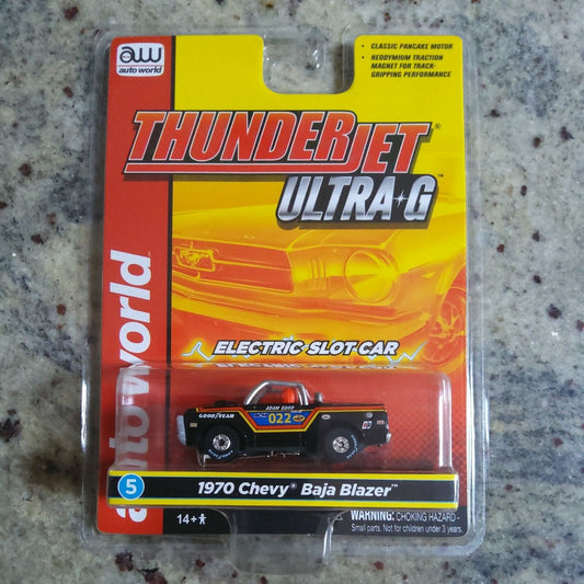 AUTO WORLD THUNDERJET R34/5B HO SLOT CARS 1970 Chevrolet Baja Blazer – Black