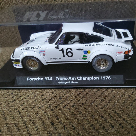 Fly Slot Car 88141 PORSCHE 934 TRANS AM CHAMP 1976 GEORGE FOLLMER NIB