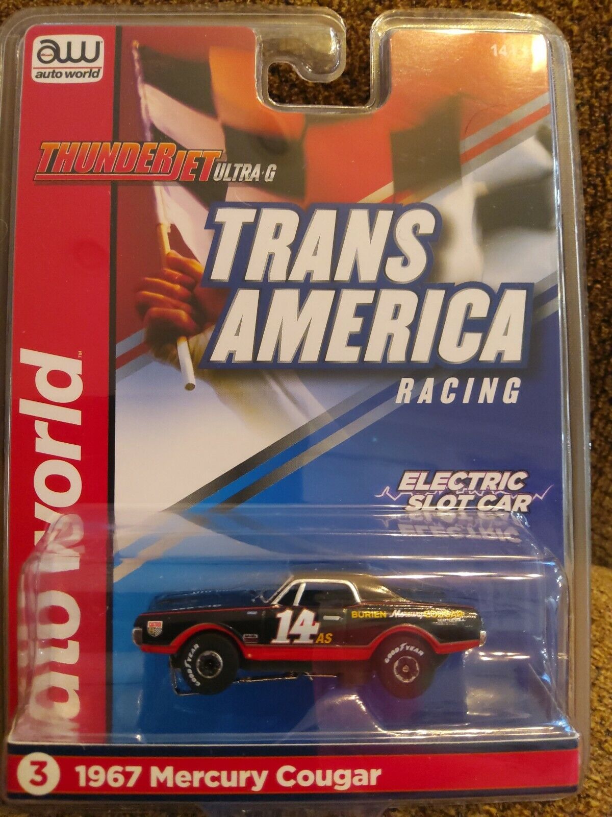 Auto World 1967 Mercury Cougar Trans America Racing Thunderjet HO Slot Car AFX