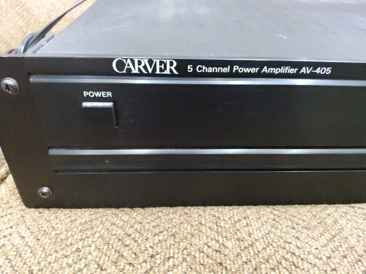 CARVER AV-405 5 Channel Power Amp Amplifier Rare Vintage Pro Audio Surround
