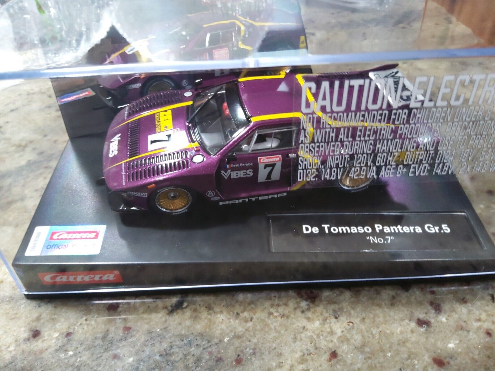 Carrera Evolution De Tomaso Pantera No.7 1/32 Analog Slot Car NIB 
