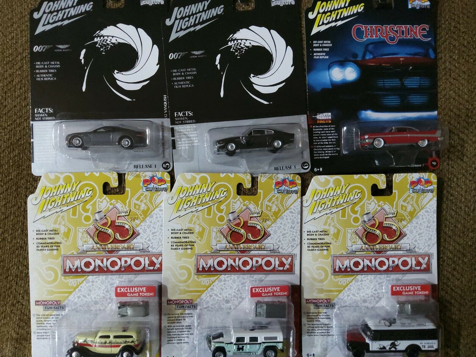 Pop Culture 2020 Set of 6 Cars Release 1 1/64 Diecast Model Cars by Johnny Light
