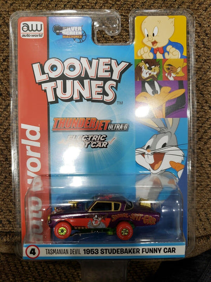 AUTO WORLD THUNDERJET R33/4 HO SLOT CAR Tasmanian Devil – 1953 Studebaker NEW!