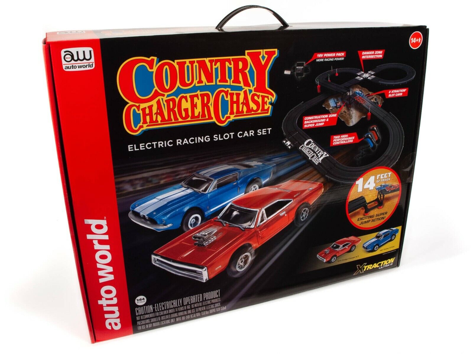 Auto World Race Set Xtraction SRS 335 14' Country Charger Chase HO Scale