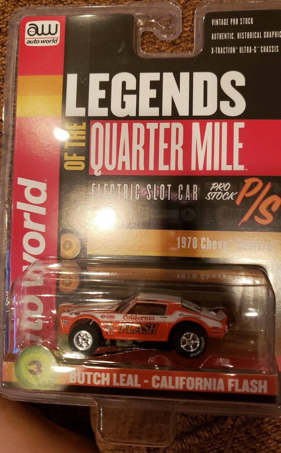 Auto World 70 Camaro Butch Leal HO Slot Car Pro Stock Legends of Quarter Mile 