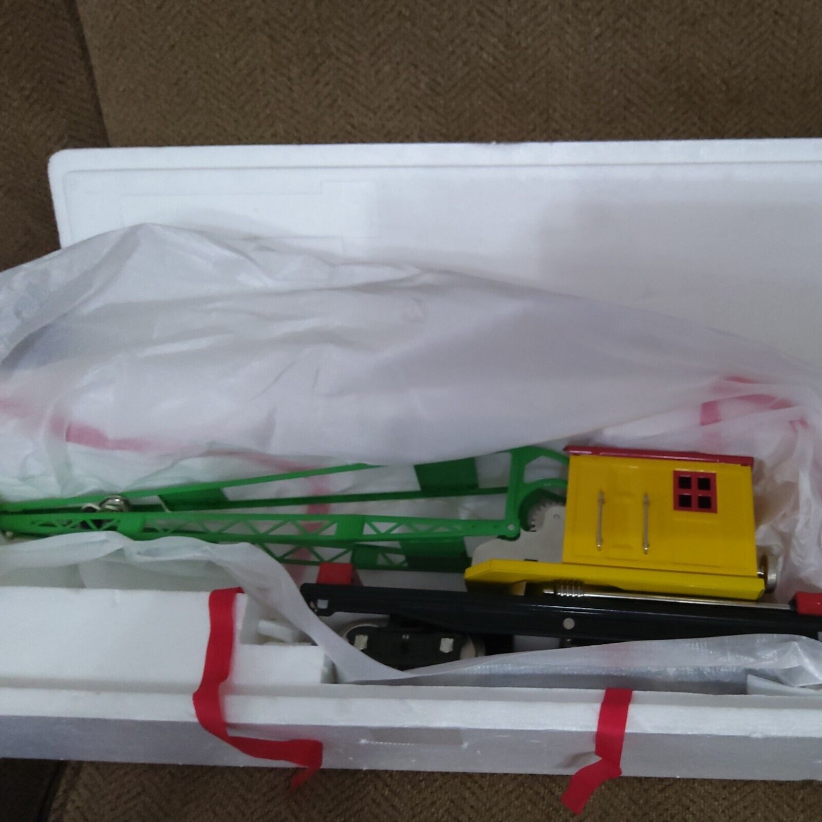 MTH 10-1081 Standard Gauge 219 Crane Car Yellow & Red Pre Production Sample New