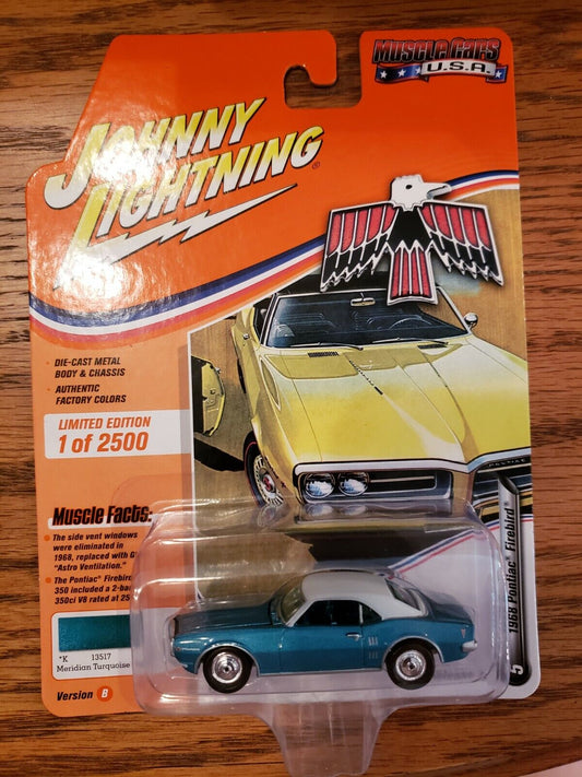 Johnny Lightning  Muscle Cars USA 2020 Rel 1B 1968 Pontiac Firebird Turquoise