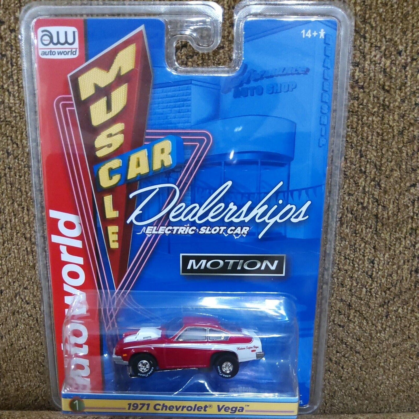 Auto World Thunderjet Baldwin Motion 1971 Chevrolet Vega Red Versn B HO Slot Car