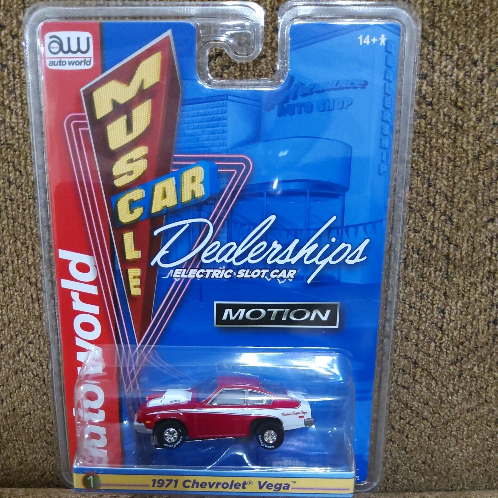 Auto World Thunderjet Baldwin Motion 1971 Chevrolet Vega Red Versn B HO Slot Car