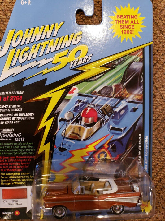 Johnny lightning 50th Anniversary 1957 Chevy Bel Air Conv. R2 VS. B 1:64 