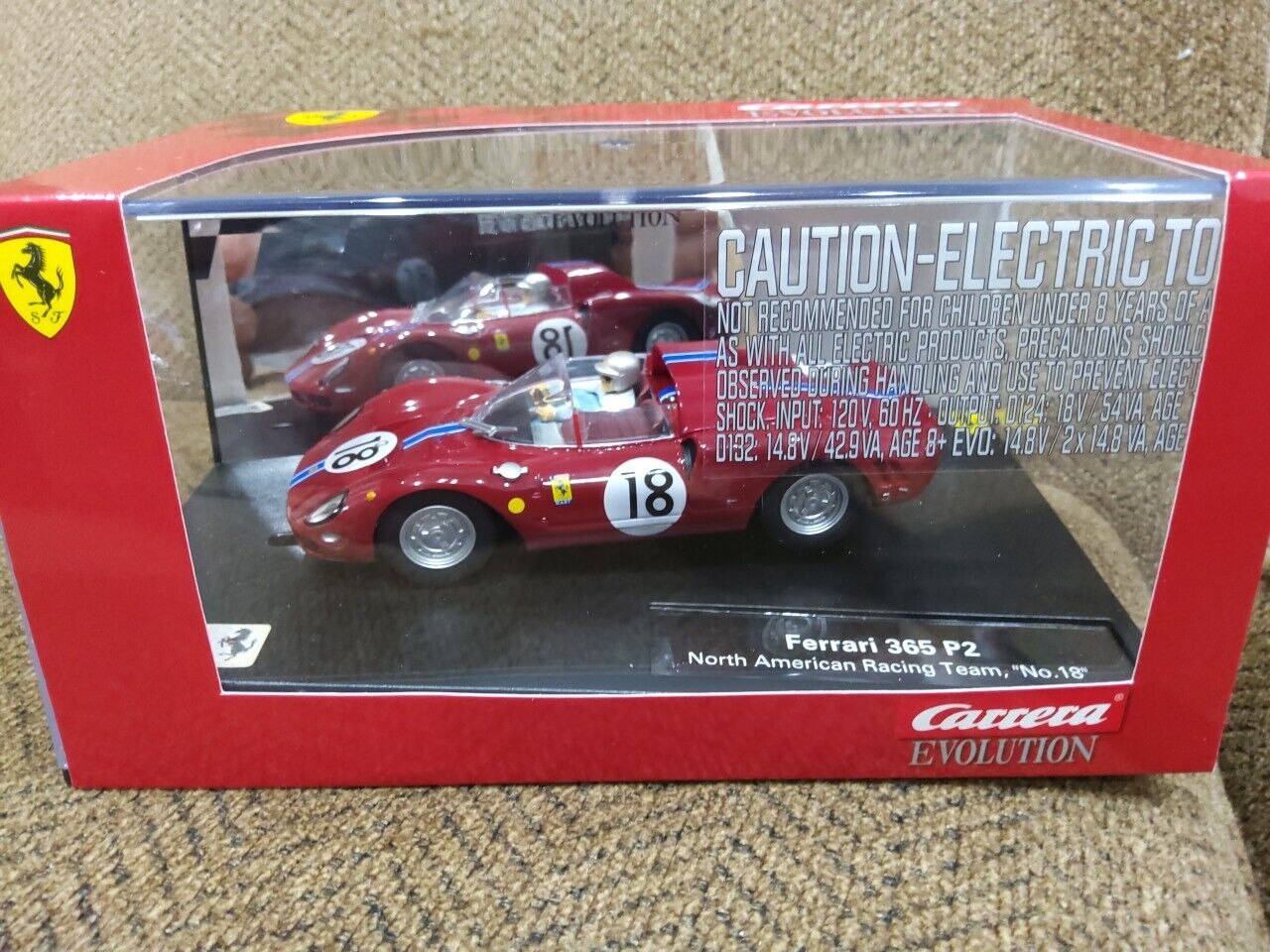 Carrera 27536 EVOLUTION FERRARI 365 P2 NART NO.18 NEW IN BOX 1/32 SLOT CAR