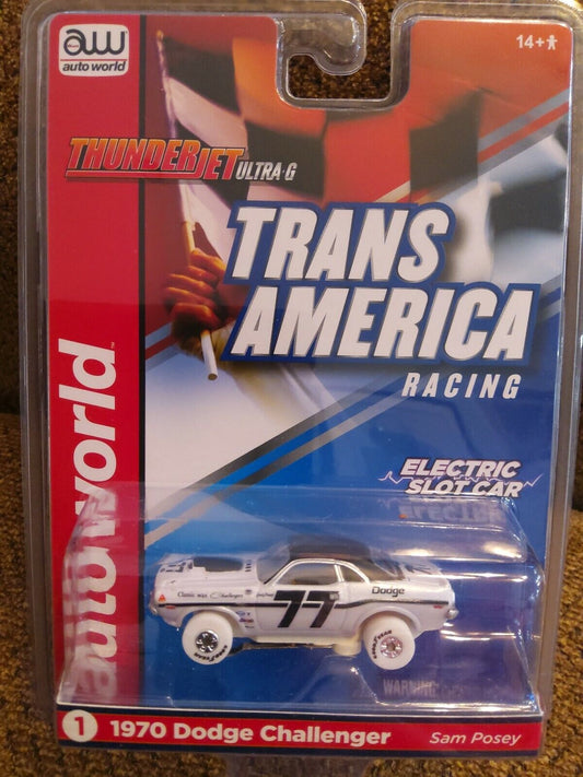 Auto World Thunderjet R30 Sam Posey 1970 Dodge Challenger T/A Slot Car I WHEELS